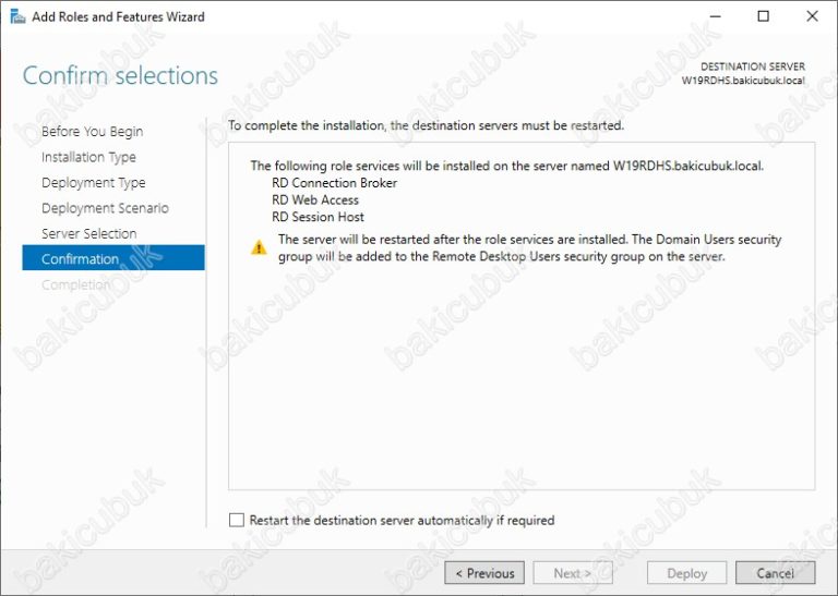 Windows Server 2019 Remote Desktop Services Kurulumu - Baki CUBUK